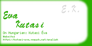 eva kutasi business card